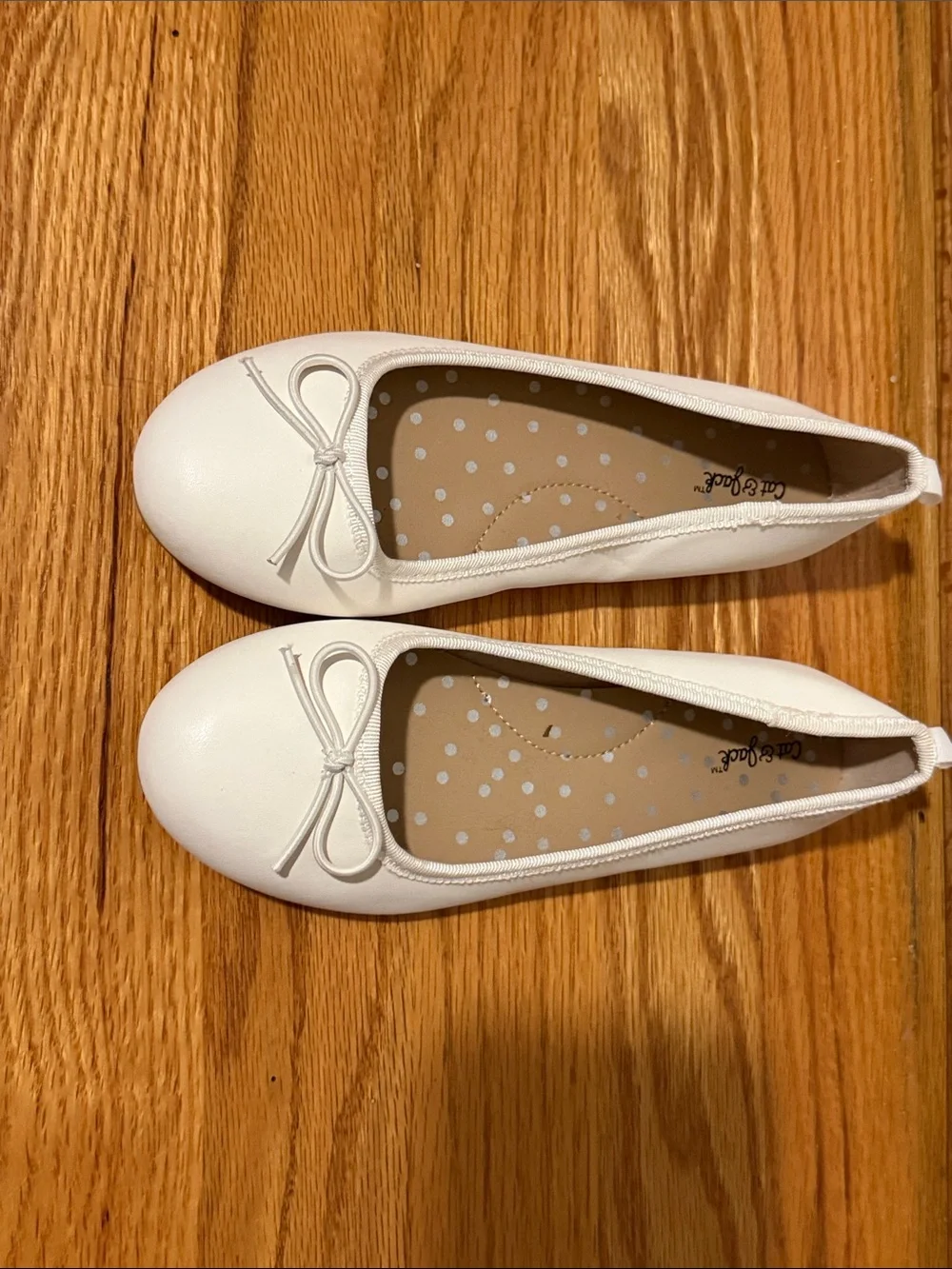 Cat & Jack White Girls' Ballet Flats with Bow